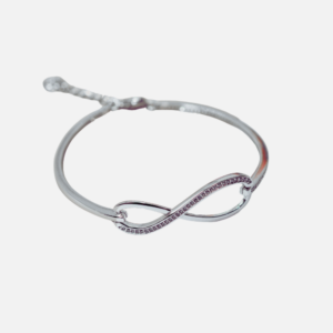 Bracelete Infinito Prata 925 e Zircônias