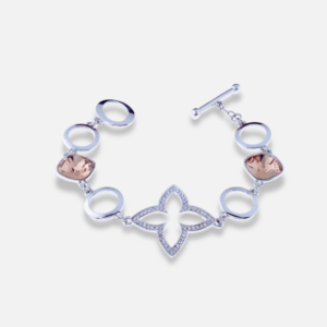 Pulseira Flor Prata 925 e Zircônias