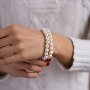 Pulseira Duo Perolas Prata 925